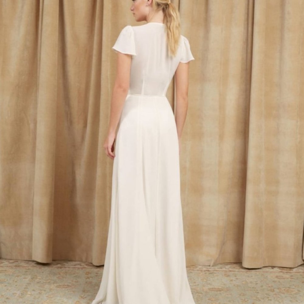 Reformation Rosey Dress Ivory White - Picture 10 of 10